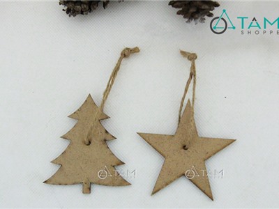 Phụ kiện trang trí cây thông Noel bằng gỗ số 25